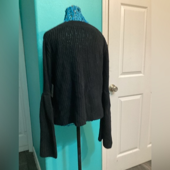 NWT Damsel Black Bell Sleeve Knit Sweater - Picture 7 of 10